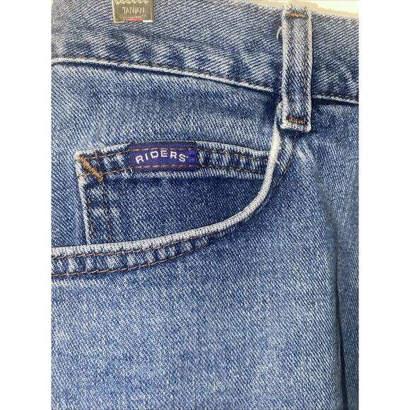 Vintage Riders Denim Shorts Women’s S/M High Rise 100% Cotton Blue Jean Cuffed - Picture 2 of 8